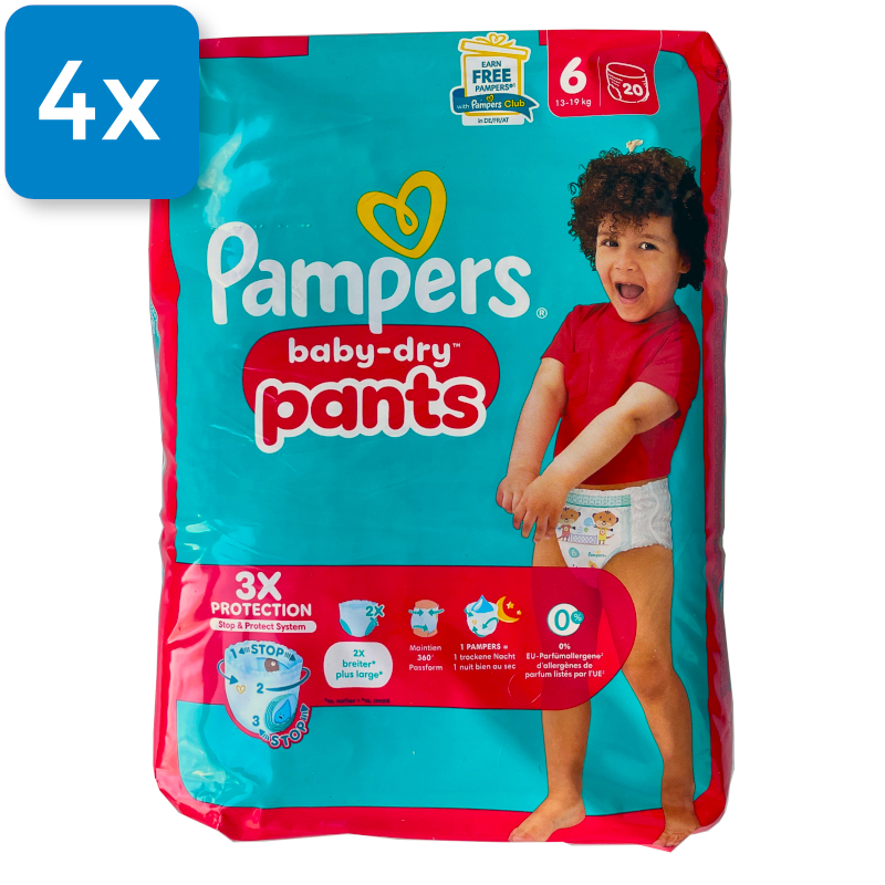 Pampers Baby Dry Pants Gr. 6, 13-19kg - (4 x 20 Stück)